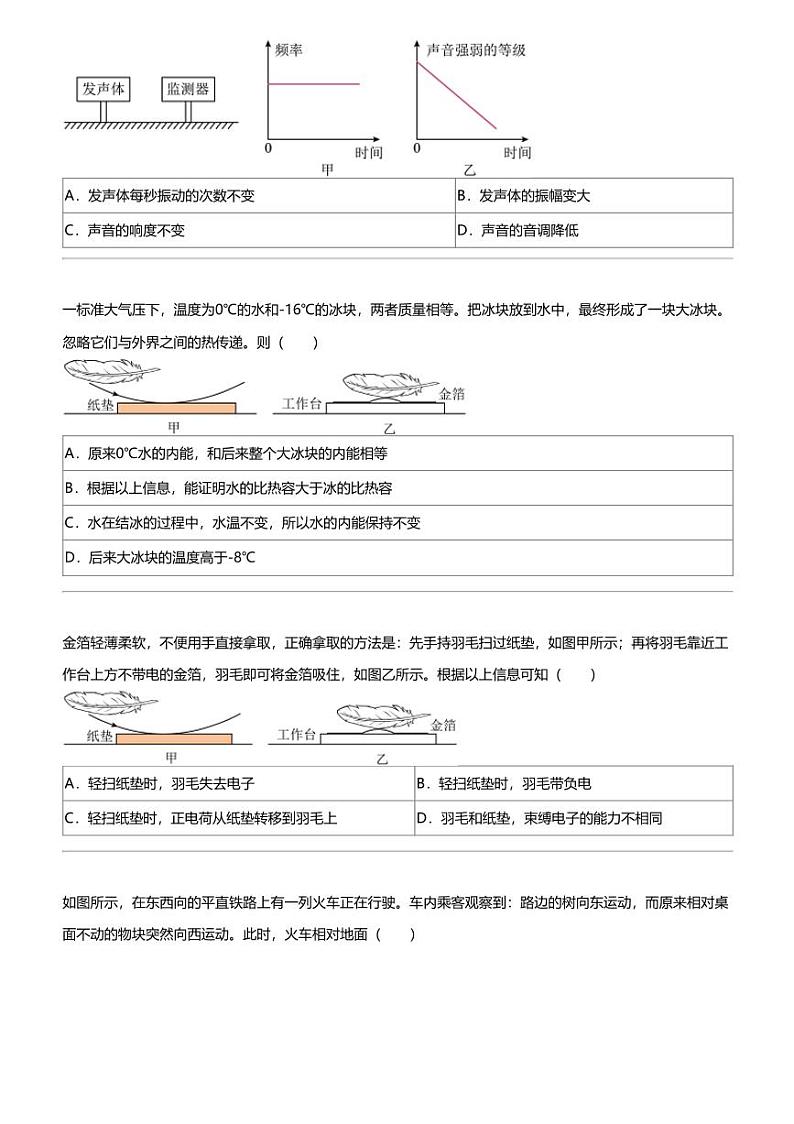 2024年广东广州海珠区中考一模物理试卷第2页