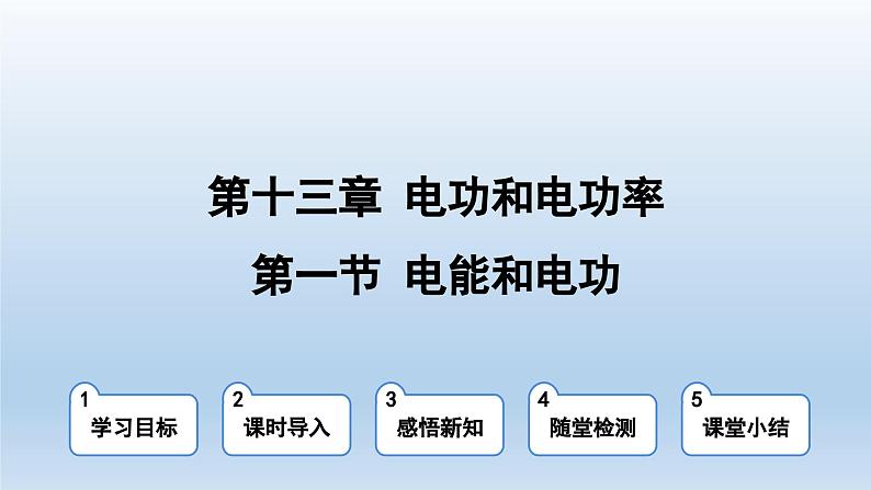 2024九年级物理全册第13章电功和电功率13.1电能和电功上课课件（北师大版）01