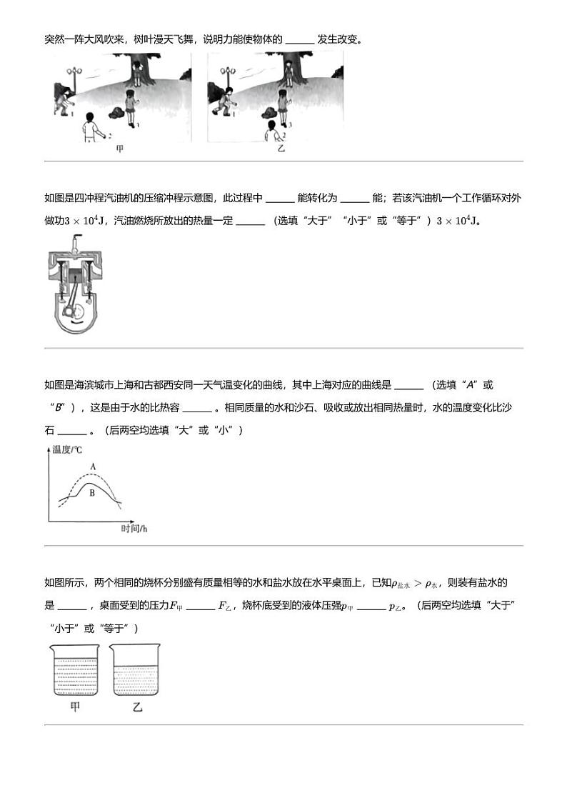 2024年广东河源中考二模物理试卷03