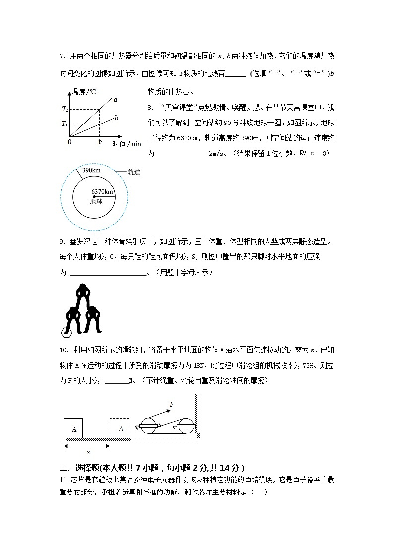 2024年安徽省宣城市九年级物理学业水平考试模拟试题第2页