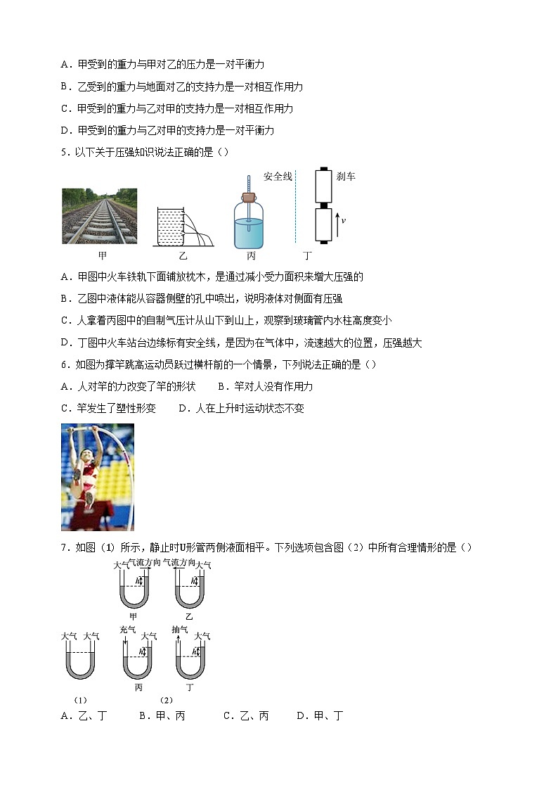 2023-2024学年苏科版八年级下学期物理5月第三次月考试卷（含答案解析）第2页