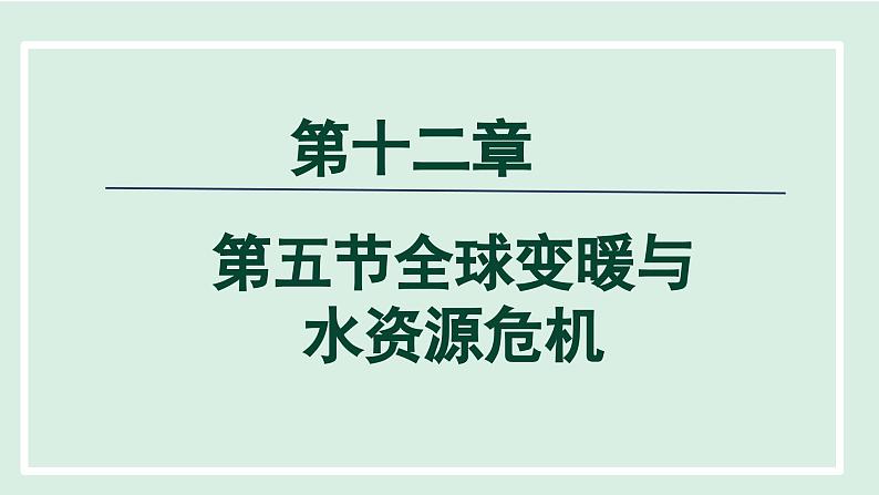 2024九年级物理全册第12章温度与物态变化12.5全球变暖与水资源危机课件（沪科版）01