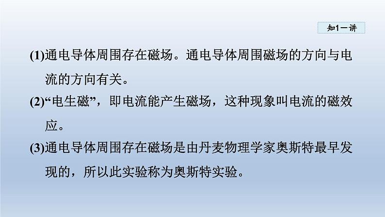 2024九年级物理全册第17章从指南针到磁浮列车17.2电流的磁场课件（沪科版）第8页