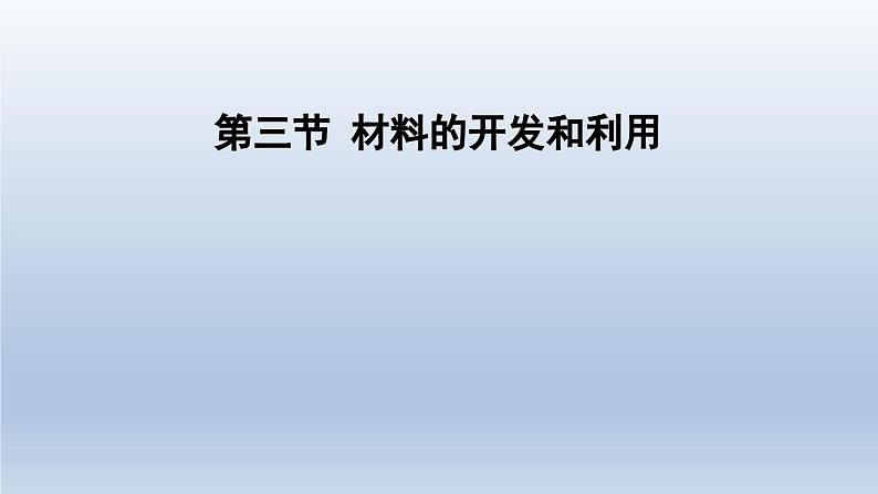 2024九年级物理全册第20章能源材料与社会20.3材料的开发和利用课件（沪科版）第1页