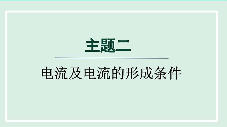 2024九年级物理全册主题二电流及电流的形成条件课件（沪科版）01