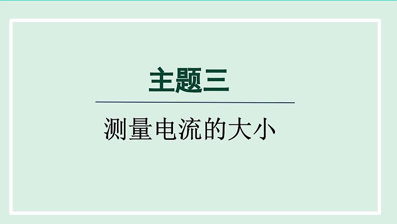 2024九年级物理全册主题三测量电流的大小课件（沪科版）01