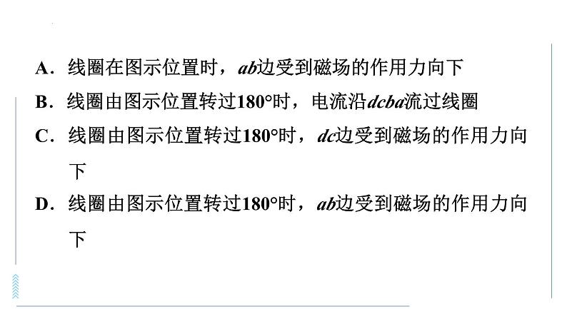 第十七章 电动机与发电机 全章高频考点专训 课件物理沪粤版九年级下册07