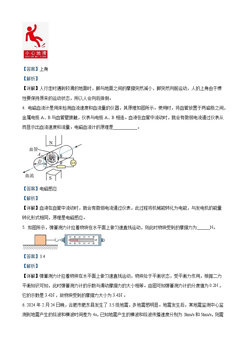 2024年安徽省合肥市部分学校中考模拟物理试题卷（解析版）第2页
