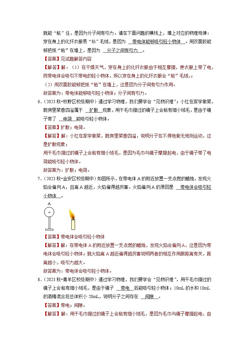 7.2 静电现象（专题训练）【四大题型】（解析版）第3页