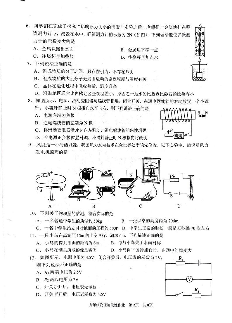 2024年山东省临沂市沂水县中考二模物理试题02
