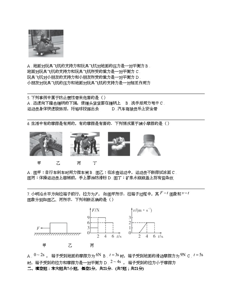 广东省河源市紫金县2023-2024学年八年级下学期物理期中考试试题02