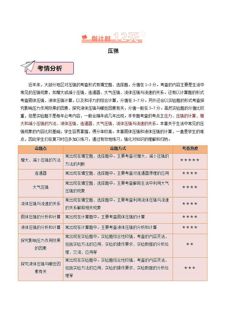 物理（三）-2024年中考考前20天终极冲刺攻略（含答案）第2页