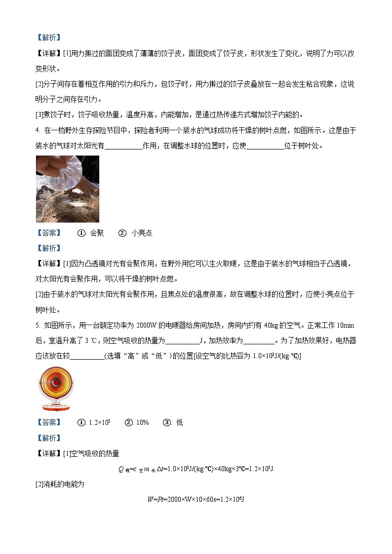 2024年河南省周口市郸城县郸城二校中考二模物理试题（解析版）第2页