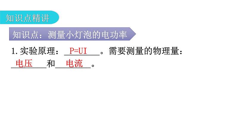 人教版九年级物理第十八章电功率第三节测量小灯泡的电功率教学课件第4页