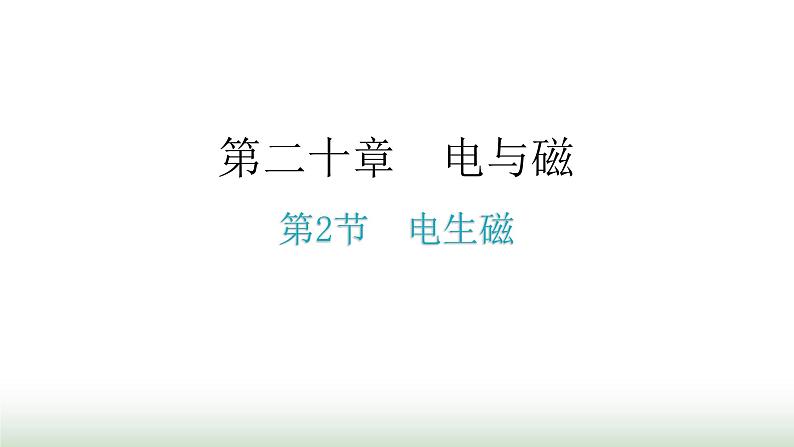 人教版九年级物理第二十章电与磁第二节电生磁分层作业课件01