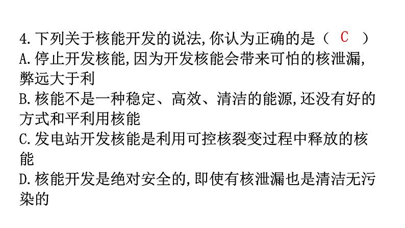 人教版九年级物理第二十二章过关训练课件第4页