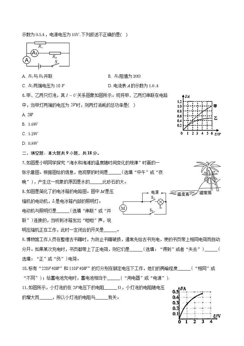 13，吉林省松原市扶余市农村学校2023-2024学年九年级上学期期末物理试卷02