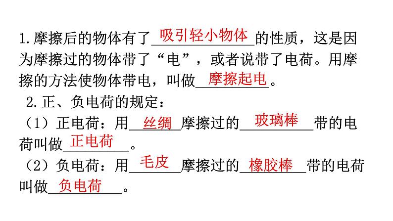 人教版九年级物理第十五章电流和电路基础知识课件02