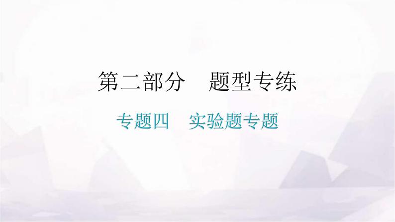 人教版九年级物理理题型专题四实验题专题期末练习课件第1页