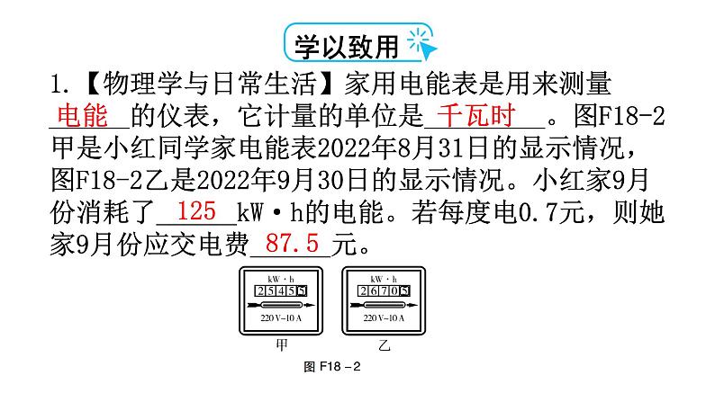 人教版九年级物理章节复习第十八章电功率期末练习课件第6页