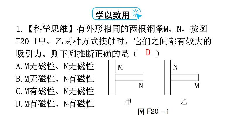 人教版九年级物理章节复习第二十章电与磁期末练习课件06