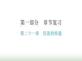 人教版九年级物理章节复习第二十一章信息的传递期末练习课件