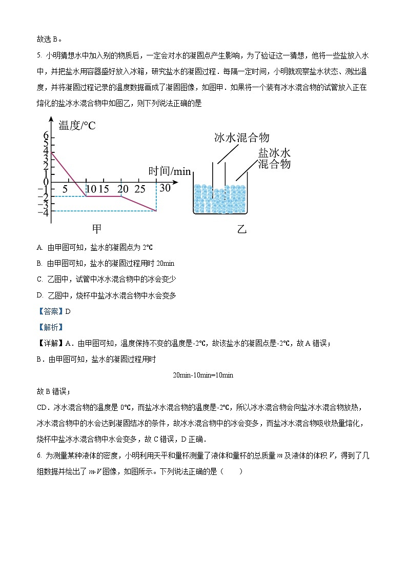 2024年甘肃省金昌市永昌县六中联片教研中考三模物理试题（原卷版+解析版）03