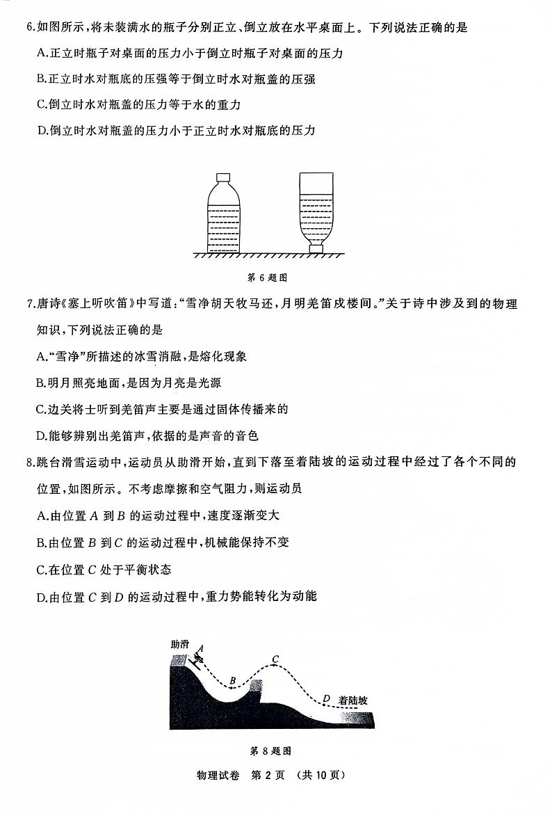 2024年辽宁省大连市中考物理二模试卷第2页