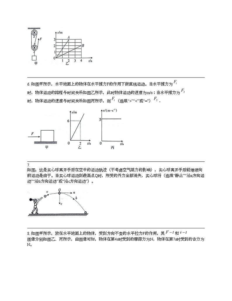 安徽省芜湖市无为市部分学校2023-2024学年八年级下学期物理期中教学质量检测试题第2页