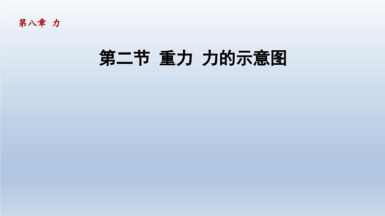 2024八年级物理下册第8章力8.2重力力的示意图课件（苏科版）01