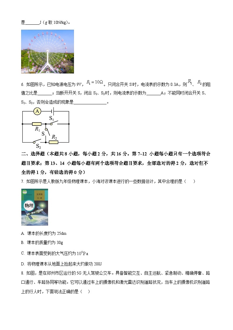 2024年河南省驻马店市泌阳县中考三模物理试题（学生版+教师版）02