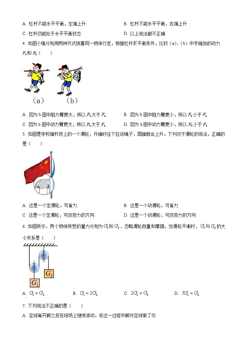 山东省济宁市金乡县2023-2024学年八年级下学期5月月考物理试题（学生版+教师版）02