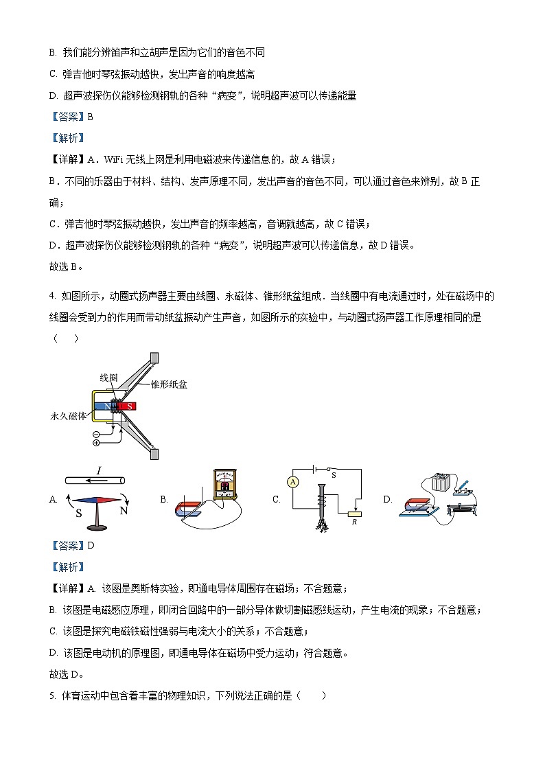 2024年河北省唐山市丰润区中考一模物理试题（学生版+教师版）02