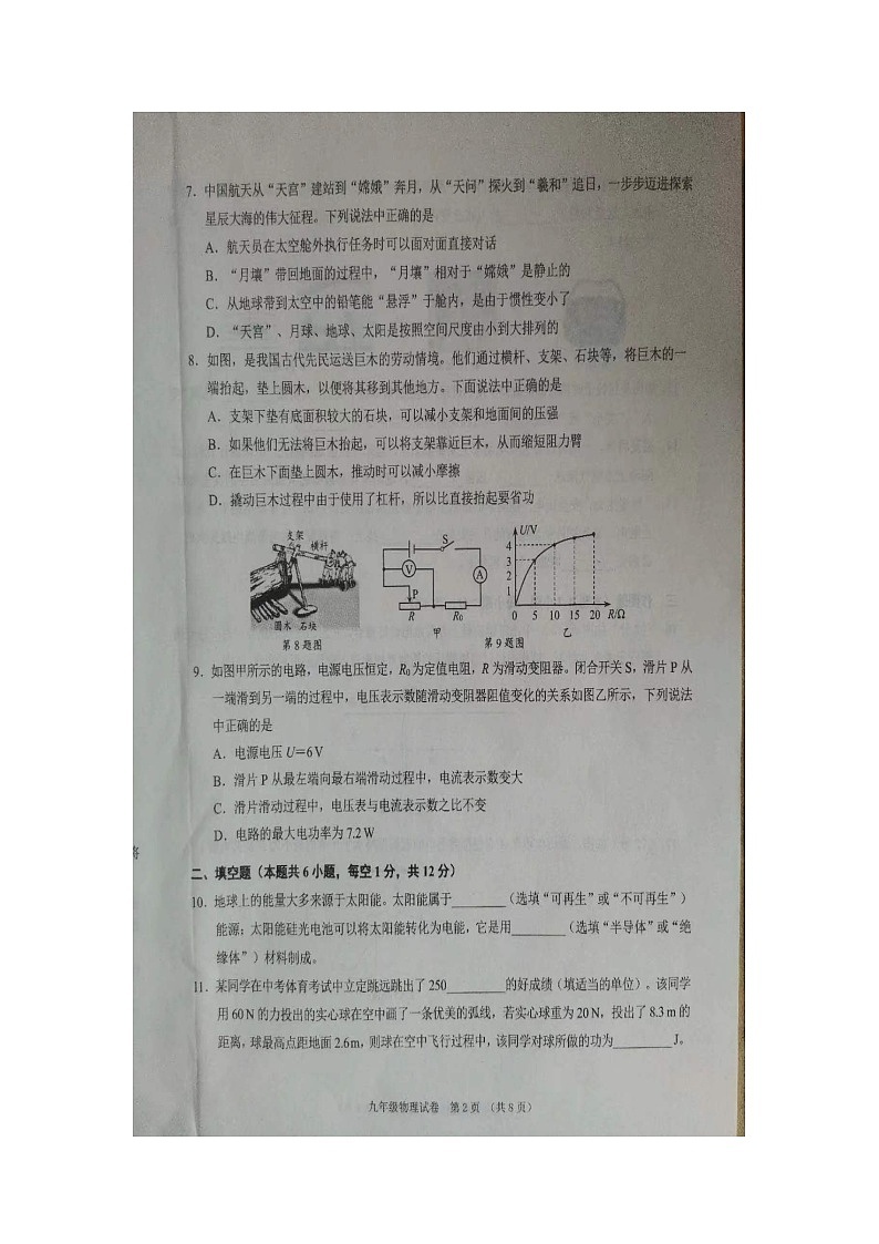 2024年辽宁省锦州市中考二模物理试题02