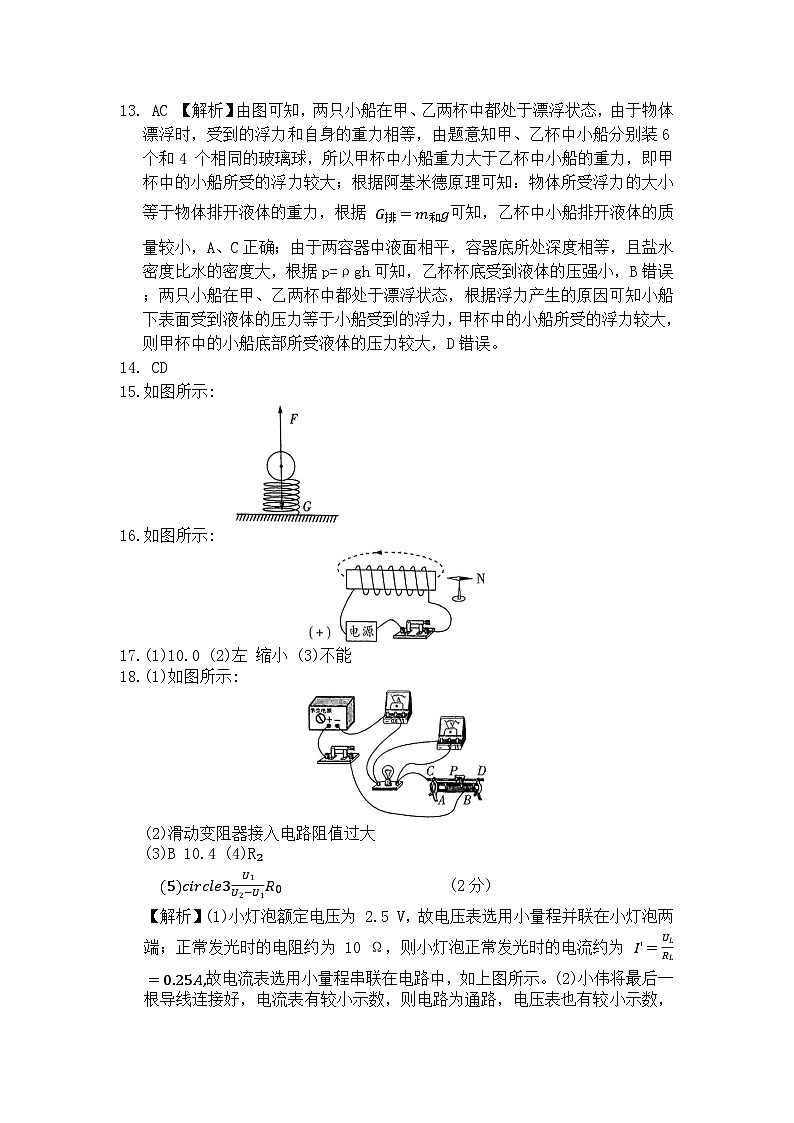 2024年河南省周口市沈丘县押题密卷联考中考三模物理试题02