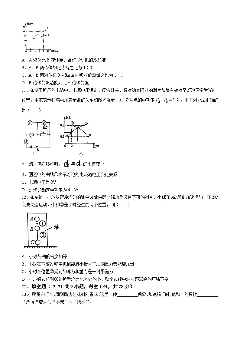 2024年江苏省昆山市葛江中学中考二模物理试卷(无答案)第3页