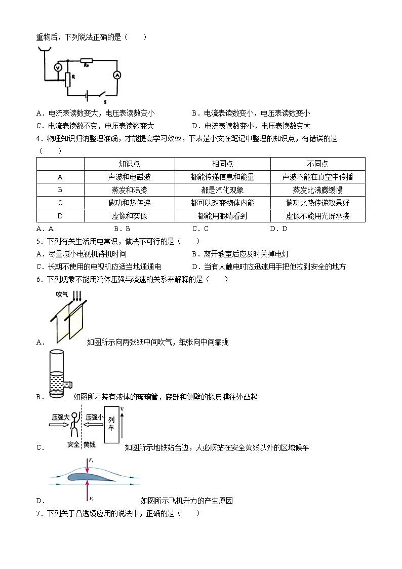 2024 年江苏省镇江市中考二模物理试卷02