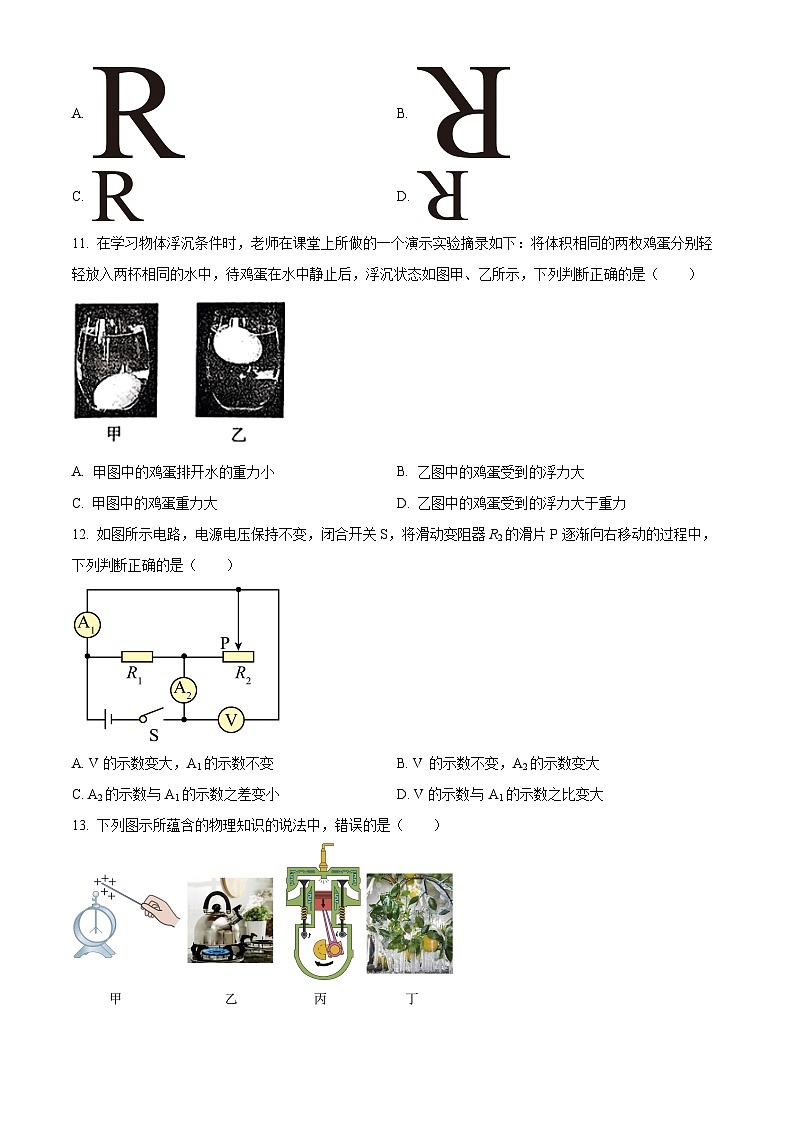 2024年江西省九江市修水县散原中学分校中考模拟预测物理试题（学生版+教师版）03