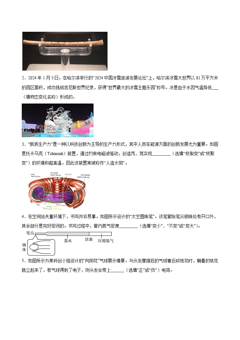 2024年中考物理考前信息必刷卷03（安徽专用）（原卷版）第2页