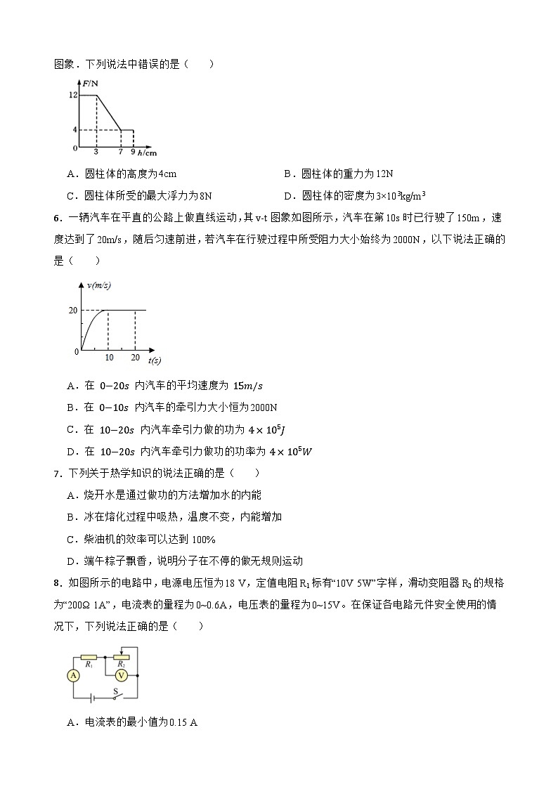 2024年云南省昆明市中考物理考前冲刺试题第2页