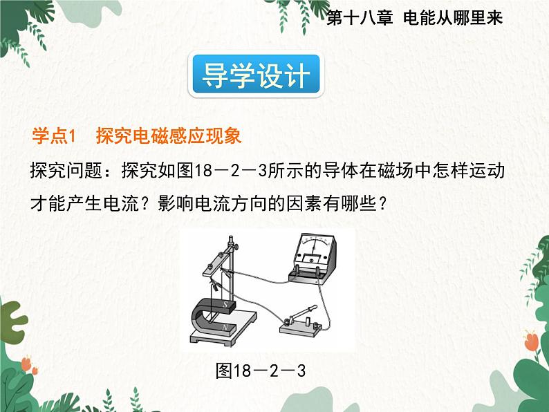 沪科版物理九年级下册 第十八章第二节 科学探究：怎样产生感应电流课件第2页