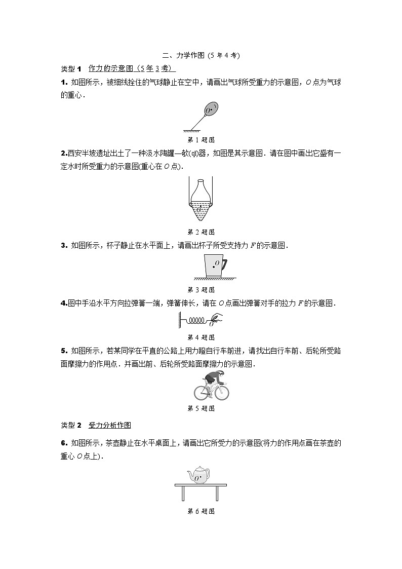 2024广西中考物理二轮专题复习 题型一 作图题专项训练 (含答案)03