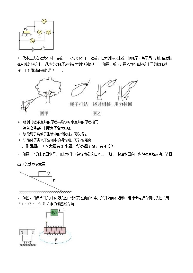 2024年广东省深圳市深中体系联考中考三模物理试卷第3页