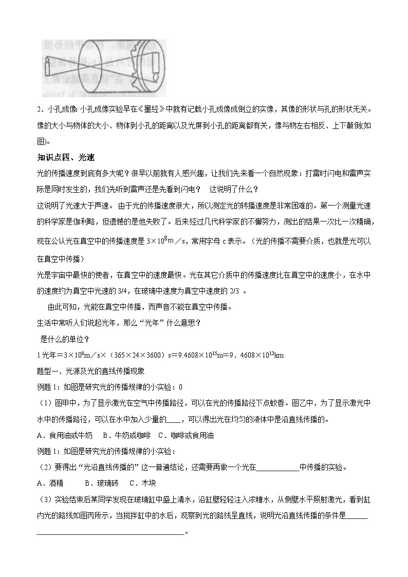 2024年中考物理专题复习：光现象03