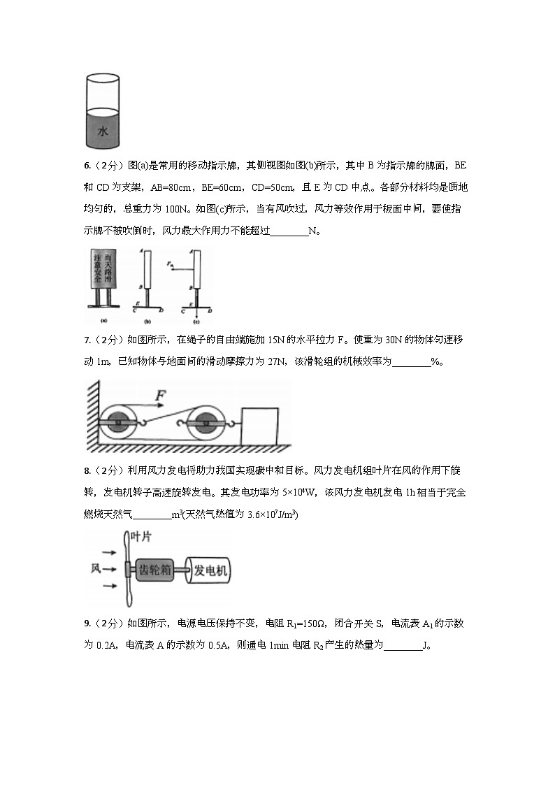 2024年春山东省泰安市中考物理模拟试题（含答案）02