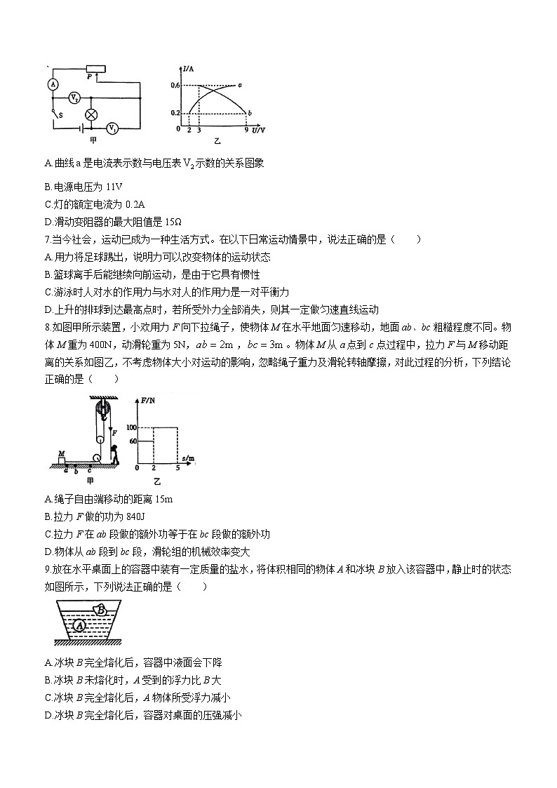 2024年辽宁省丹东市振兴区丹东市第五中学中考三模物理试题(无答案)第2页