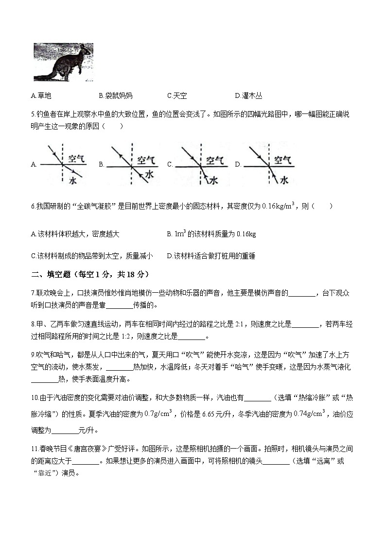 吉林省磐石市2023-2024学年八年级上学期期末考试物理试题含答案第2页