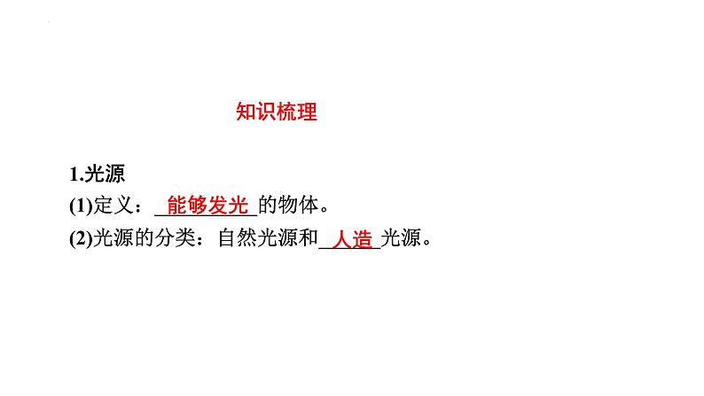 2024年中考物理二轮复习专题突破光现象课件（共50张ppt）（含答案）第2页