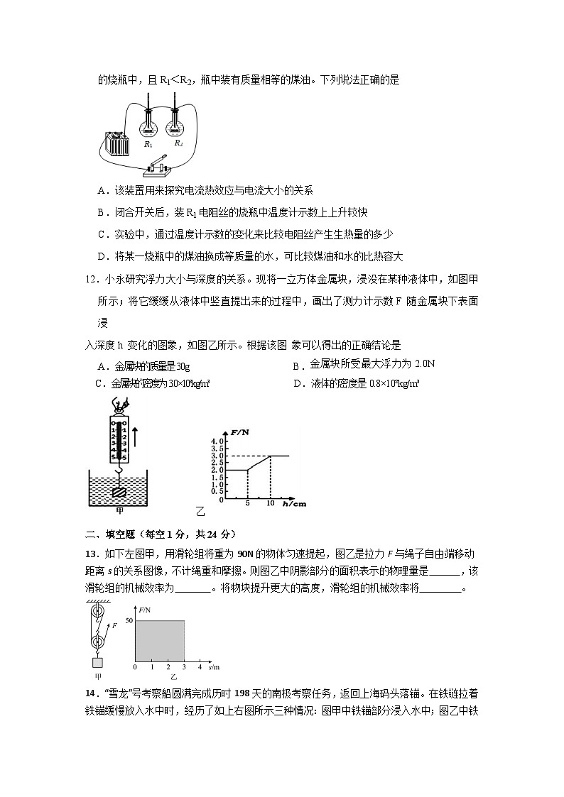 2024年江苏省盐城市阜宁县中考三模物理试题第3页