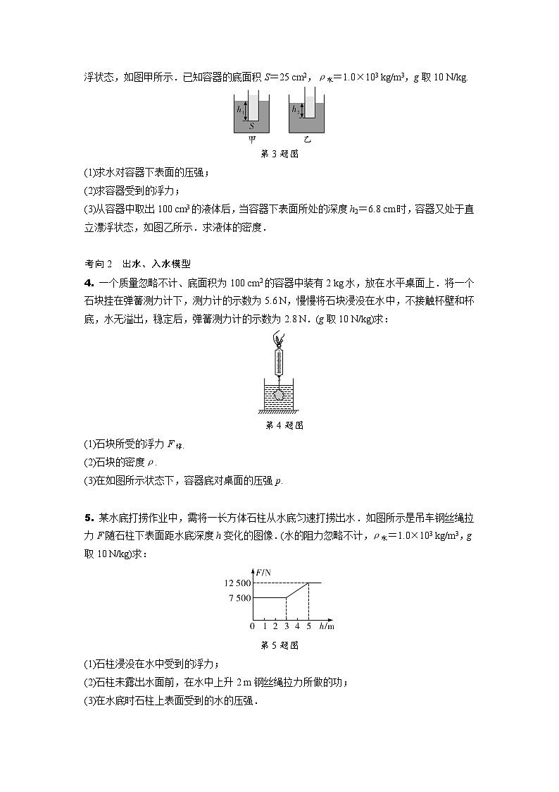 2024四川中考物理二轮重难题型精讲 专题七 力学计算验（含答案）第2页